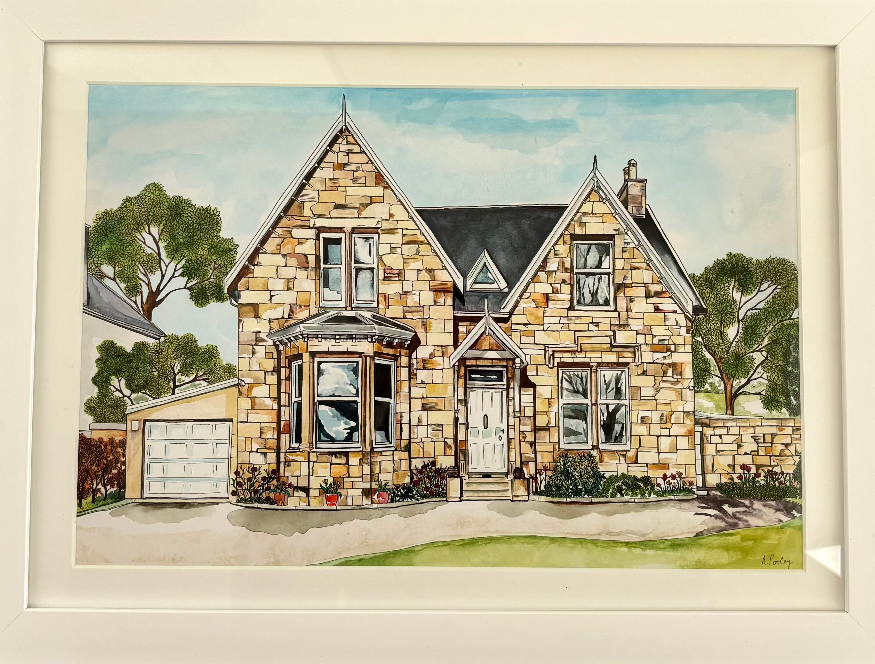 Framed Bespoke House Portrait